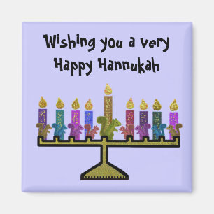 Magnet för ekorreHannukah menora