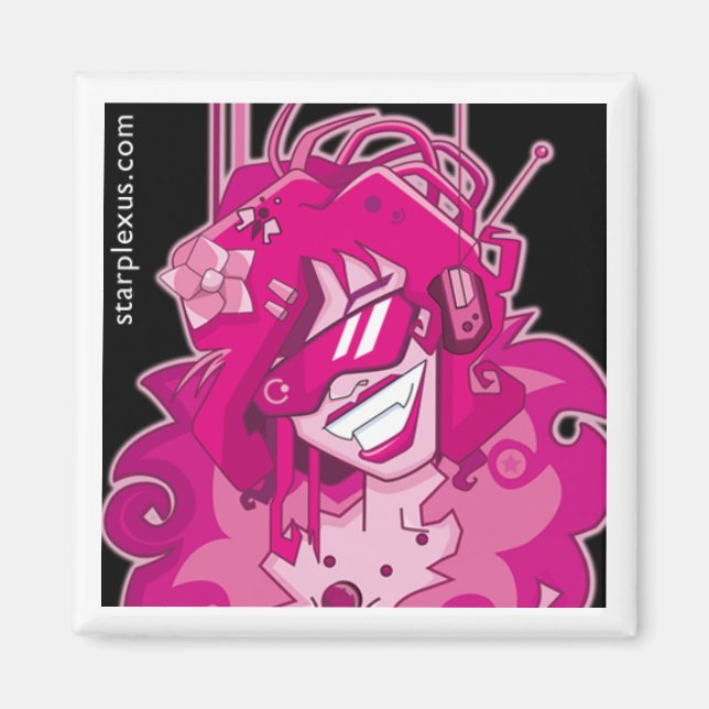 magnet för elektrisk rosa (Framsidan)