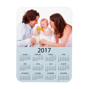 Magnet för familjfotoPerosnalized 2017 kalender