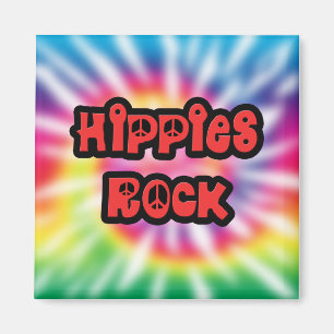 Magnet för färg för Tie för vintageHippiessten