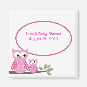 Magnet för favör för baby shower för dyftugglo