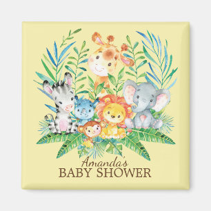 Magnet för favör för Safaridjungelbaby shower