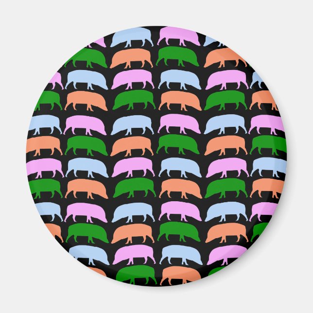 Magnet för flerfärgade hundar (Framsidan)