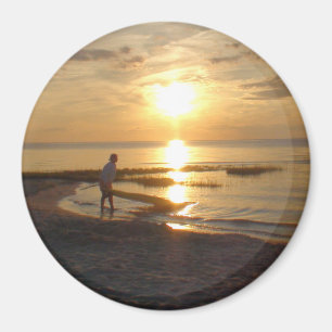 Magnet för foto för solnedgång för strand för