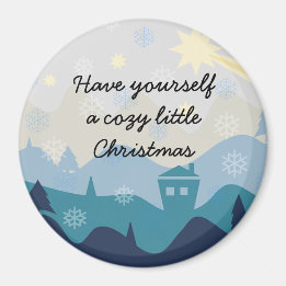 Magnet för gåva för mysigt julönskemål Retro