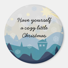 Magnet för gåva för mysigt julönskemål Retro