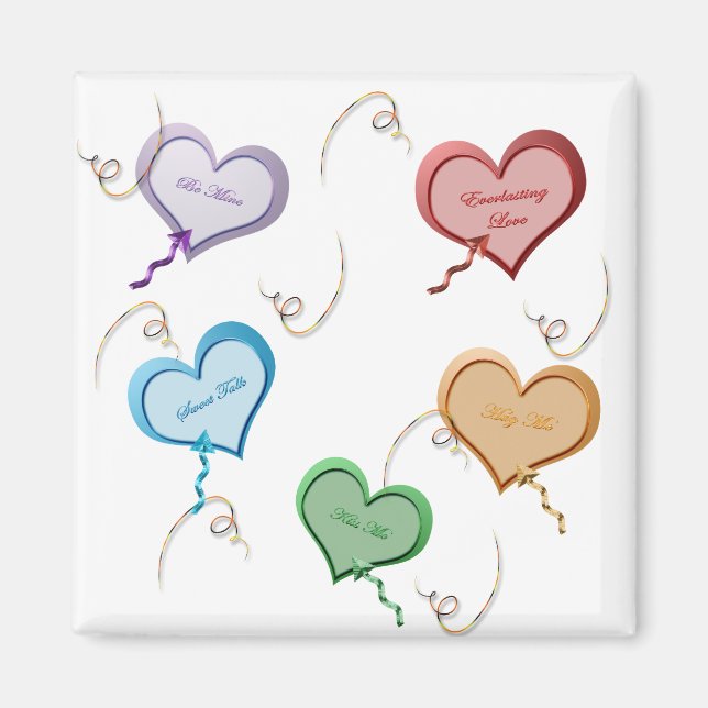 Magnet för godishjärtavalentin (Framsidan)