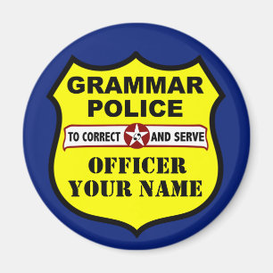 Magnet för grammatikpolisanpassade