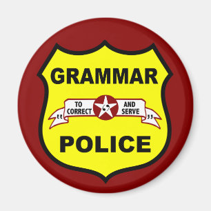 Magnet för grammatikpolisrunda