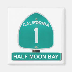 Magnet för Half Moon Bay för Kalifornien huvudv