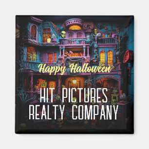 Magnet för happy halloween-terroråterförsäljare