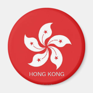 Magnet för Hong Kong flaggasouvenir