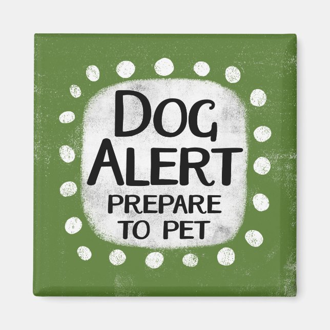 Magnet för hund Alert-kylskåp (Framsidan)