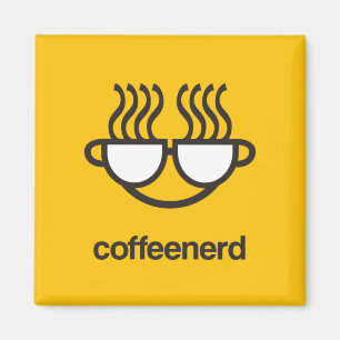 Magnet för kaffeNerdgult
