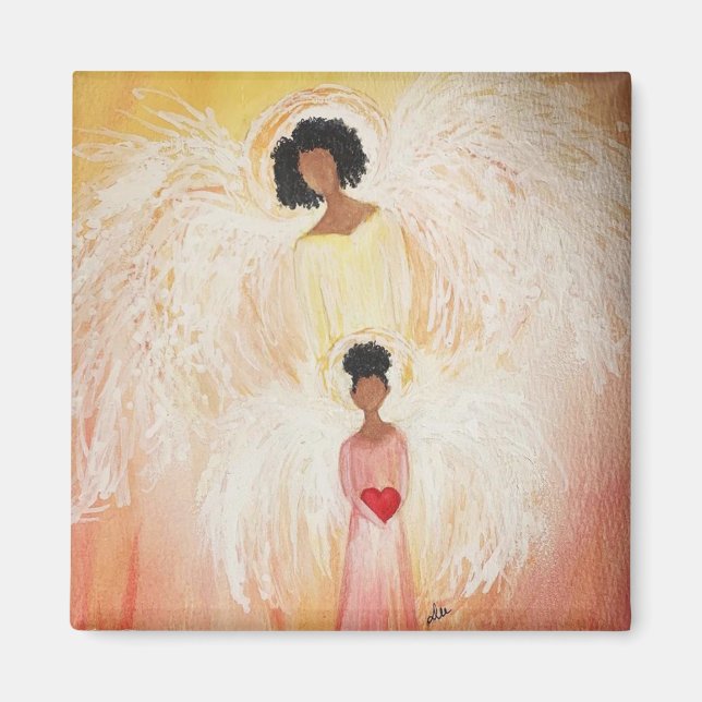 Magnet för Kärlek 2-tums kvadratisk kvadrat (Framsidan)