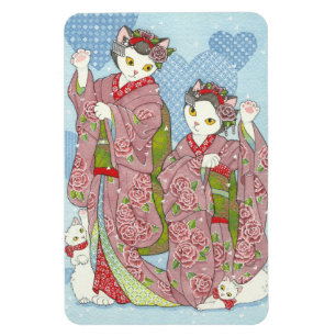 Magnet för katter för Maiko Maneki Neko lycka
