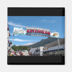 Magnet för Ketchikan Alaska souvenirfoto