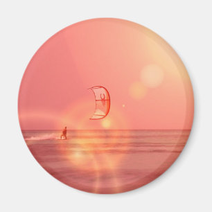 Magnet för Kiteboarding solnedgångrunda