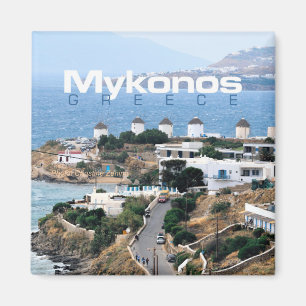 Magnet för kyl för Mykonos sjösidaGrekland