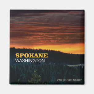 Magnet för kyl för Spokane Washington souvenirfo