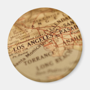 Magnet för LOS ANGELES vintagekarta