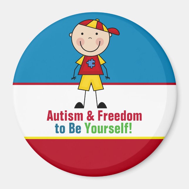 Magnet för medvetandegörande av autism (Framsidan)