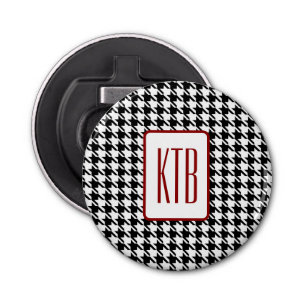 Magnet för Monogram Houndstooth 2,25-in-knapp Flasköppnare