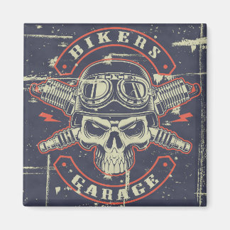 Magnet för motorcykelns konstruktion i Grunge Stil