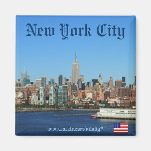 Magnet för New York City horisontfotografi