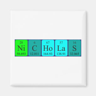 Magnet för Nicholas periodisk bordnamn