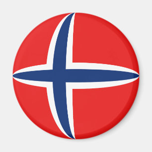 Magnet för norgeFisheye flagga