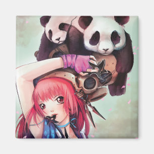 Magnet för persikaNinja Pandas