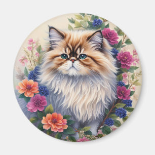 Magnet för persiska kattfärgade blommor