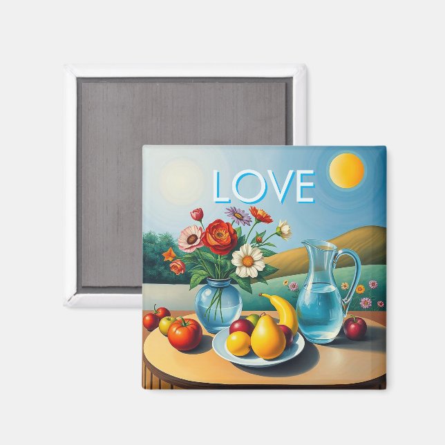 Magnet for Refrigerato:r Bless your food with Kärl (Front/Back)