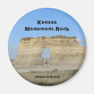 Magnet för runda för Kansas monumentsten