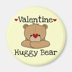 Magnet för runda för valentinHuggy björn