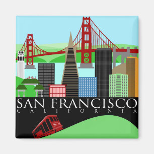 Magnet för San Francisco horisontillustration