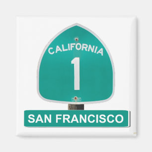Magnet för San Francisco Kalifornien huvudväg 1