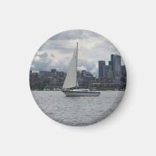 Magnet för Seattle segelbåtCityscape