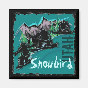 Magnet för SnowbirdUtah snowboard