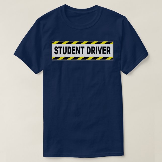 Magnet för student-drivrutinsstiftet Fordon Bumper T Shirt (Design framsida)