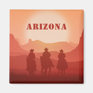 Magnet för text för Arizona solnedgång