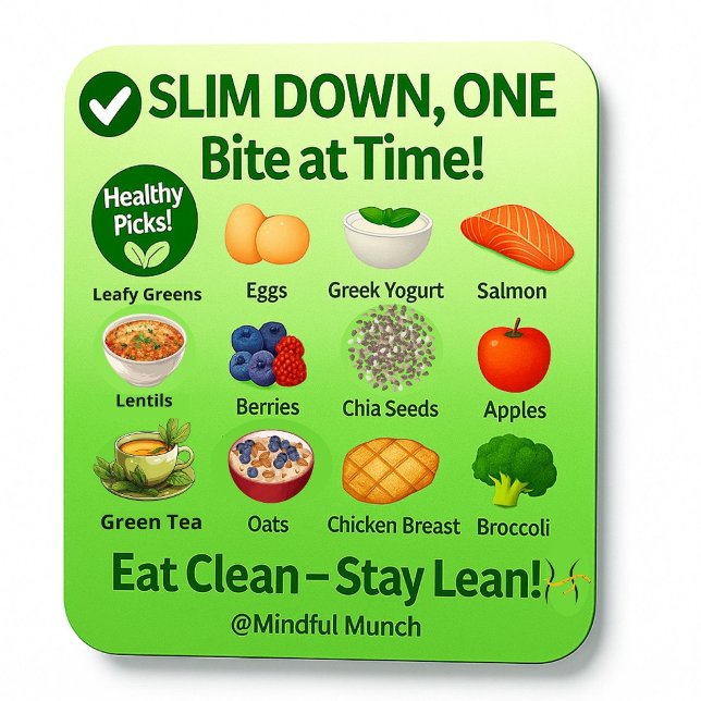  ⚖️Magnet för viktminskningsstöd för kylskåp  Magnet (🥗Make mindful choices easier with this daily fridge guide to fat-burning foods.)