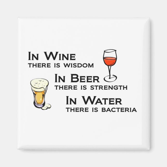Magnet för Vin och Beer Älskare, med humor (Framsidan)