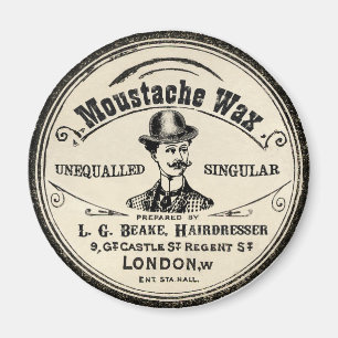 Magnet för vintage för MoustacheMustach vax