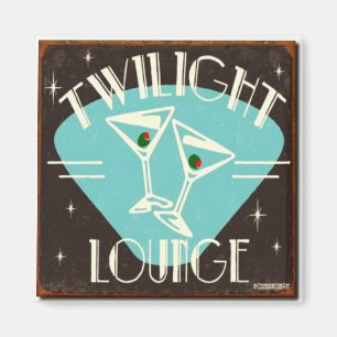 Magnet för vintage"skymningvardagsrum"