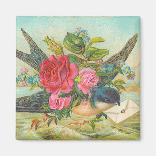 Magnet för vintageblåttfågel