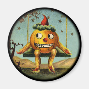 Magnet för vintageHalloween pumpa