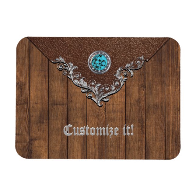 Magnet för Westernt Affärskort för designern (plat (Horisontell)