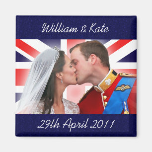 Magnet för William & Kate kunglig bröllopkyss
